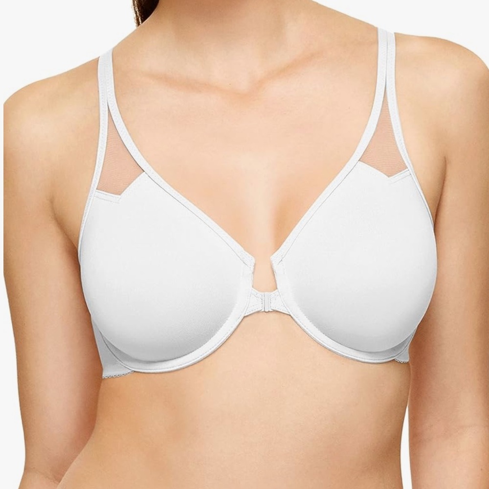 Wacoal Unlined Front Close Underwire Racerback Bra white 36DD